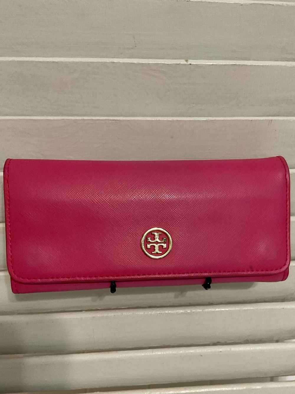 Tory Burch Hot Pink Leather Wallet